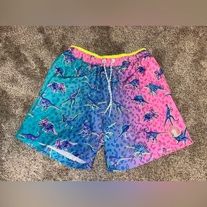 Euc Chubbies Dino themed Ultimate Training Short Hidden Liner 5.5" Men's Small